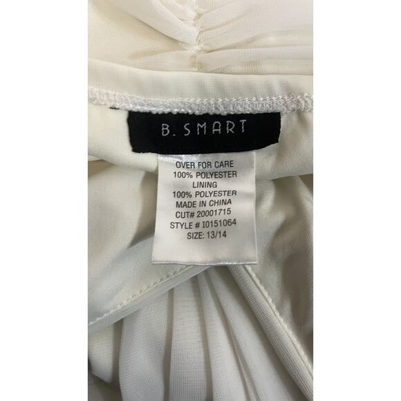 B. Smart Chiffon Gown Women 13/14 Ivory Formal - Picture 6 of 14